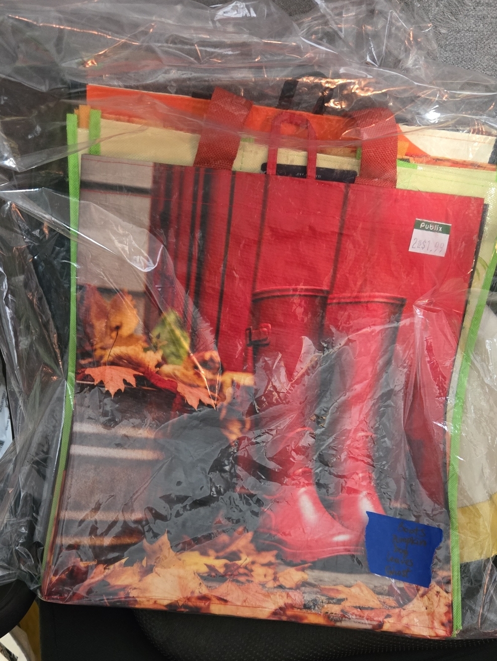 5 Totes Red Rain Boots Print Tote Bag